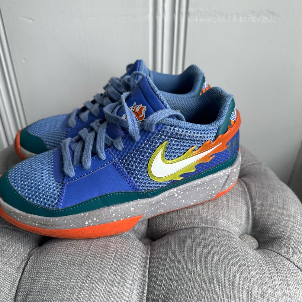 Nike Blue and Orange Sneakers with Breathable Mesh